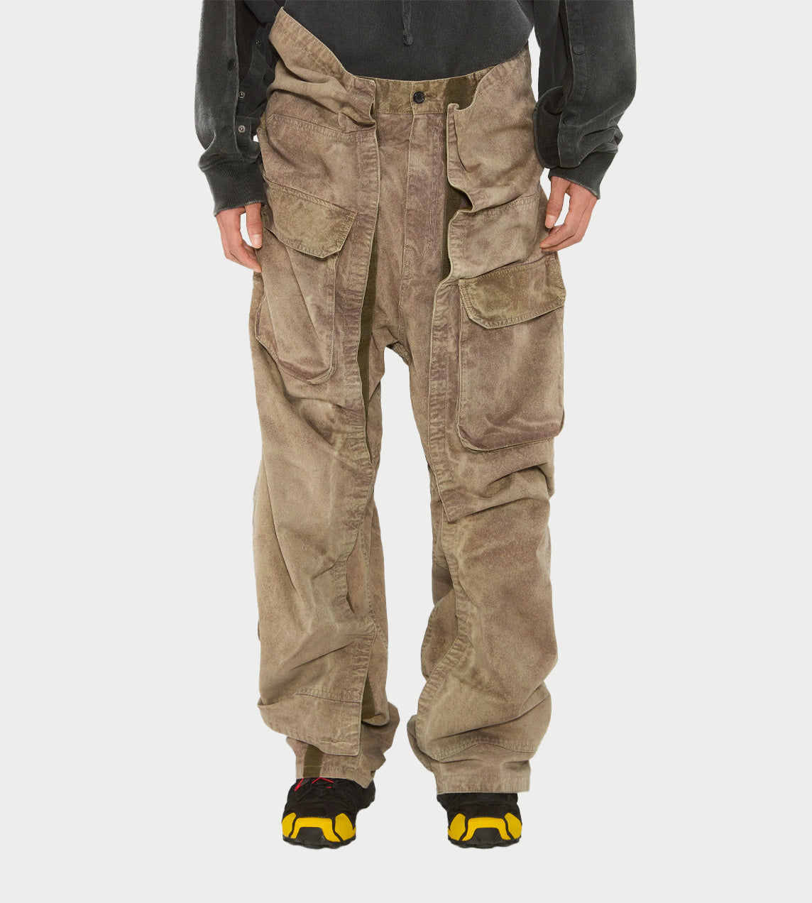 小太郎　1piu1uguale3 CAMO BAG khaki XYTHFZD Male Short Pants Camo1 Camo Men's Cargo Shorts Khaki