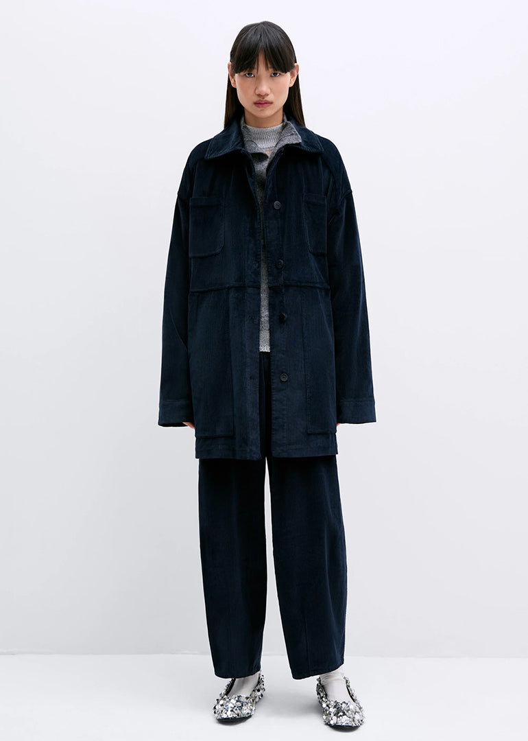 Cordera Corduroy Overshirt - Navy | Garmentory