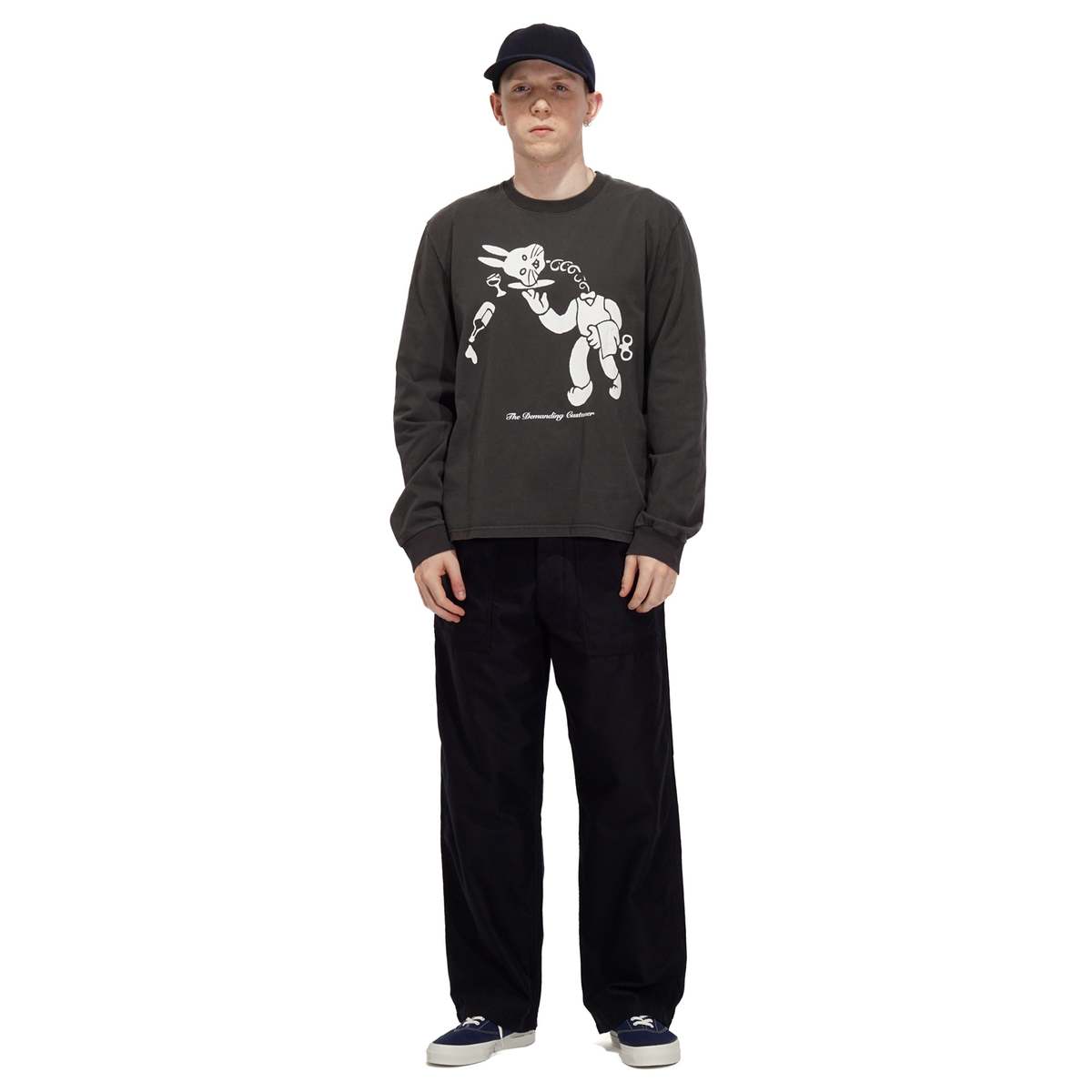 新作【OUR LEGACY】ツアー ロングスリーブ Last Supper ブラック Our Legacy - Tour Longsleeve Last Supper Print Black