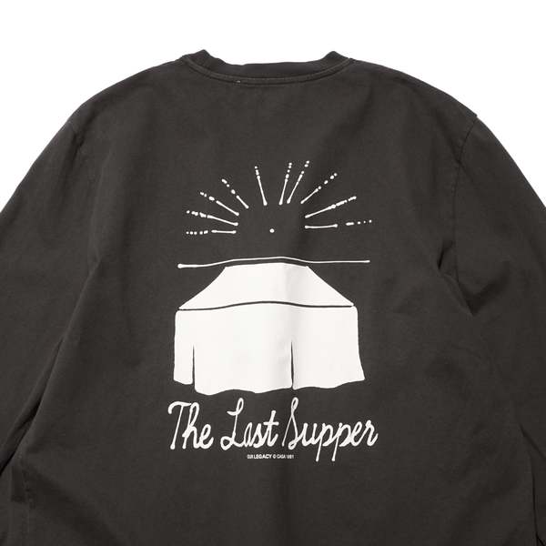 新作【OUR LEGACY】ツアー ロングスリーブ Last Supper ブラック Our Legacy - Tour Longsleeve Last Supper Print Black