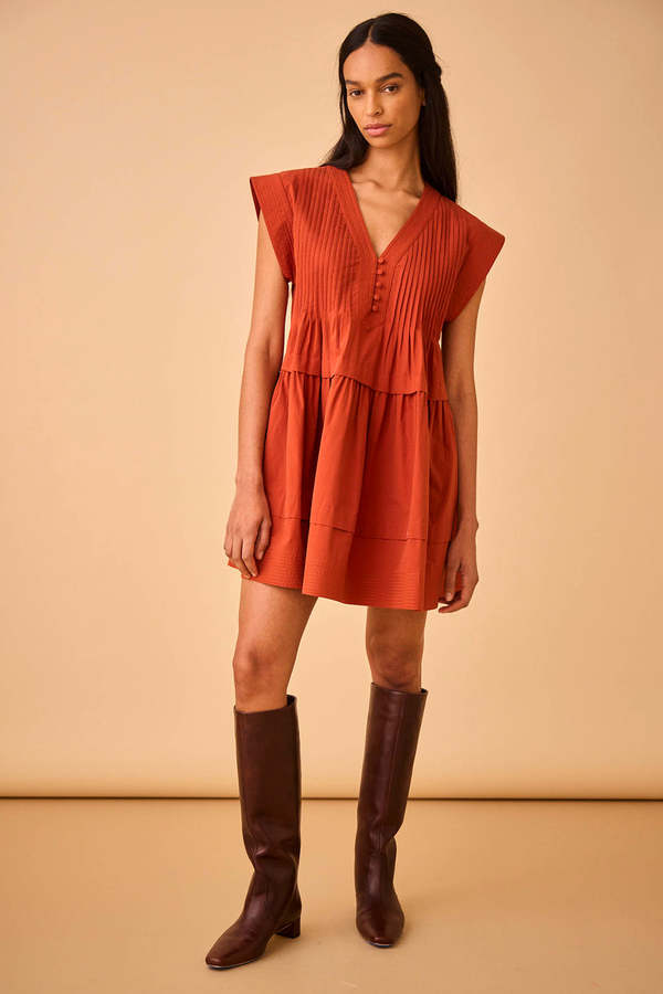 slim fit dress slacks Cut Out Metallic Jersey Mini Dress in Copper Bronze - 2 main image 1