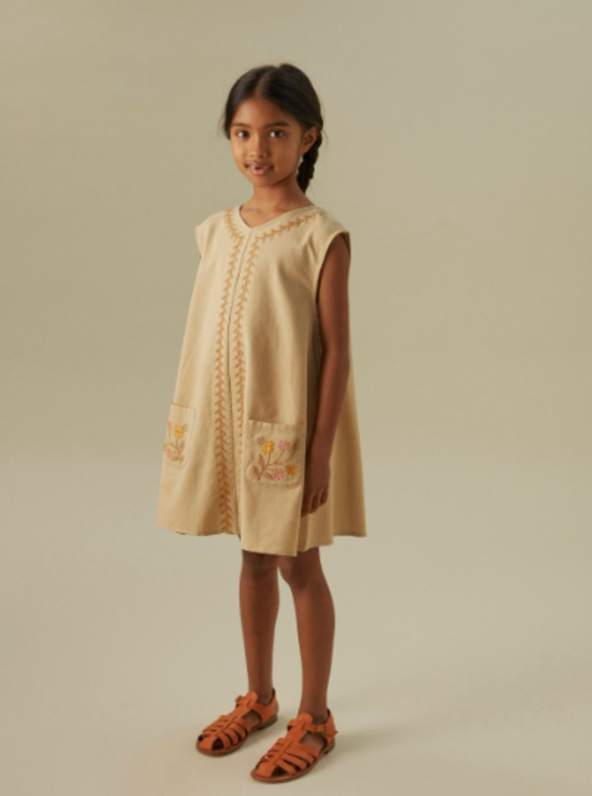 【SALE】2023SS apolina  Vela Dress 9-11Y APOLINA - Vela Dress（Dove）
