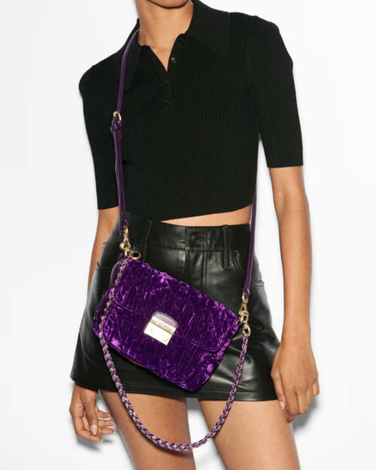 MZ Wallace Small Crosby Lock Crossbody - Velvet Amethyst | Garmentory