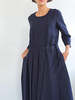 Vintage Comme des Garcons Pleated Dress - Navy - Thumbnail 5