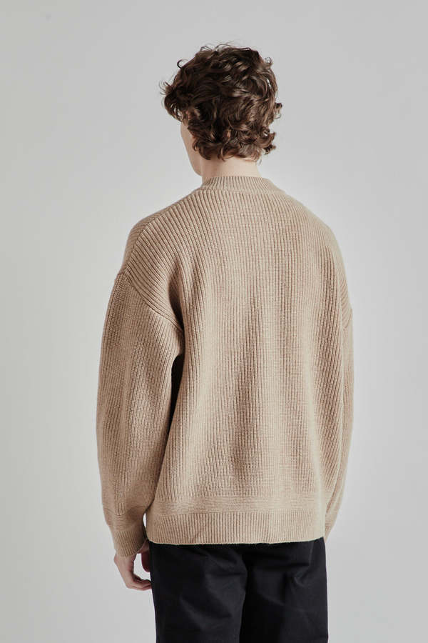【2plan】Referred Wool Round Cardigan Frizmworks Heavy Wool Round Cardigan - Oatmeal | Wallace