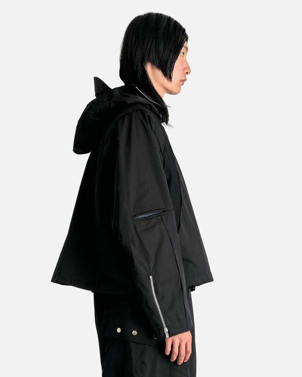 FFFPOSTALSERVICE Parachute Hooded Jacket V2 - Black | Garmentory