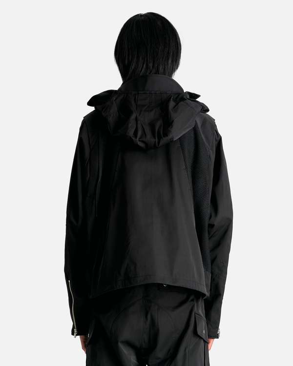 FFFPOSTALSERVICE Parachute Hooded Jacket V2 - Black | Garmentory