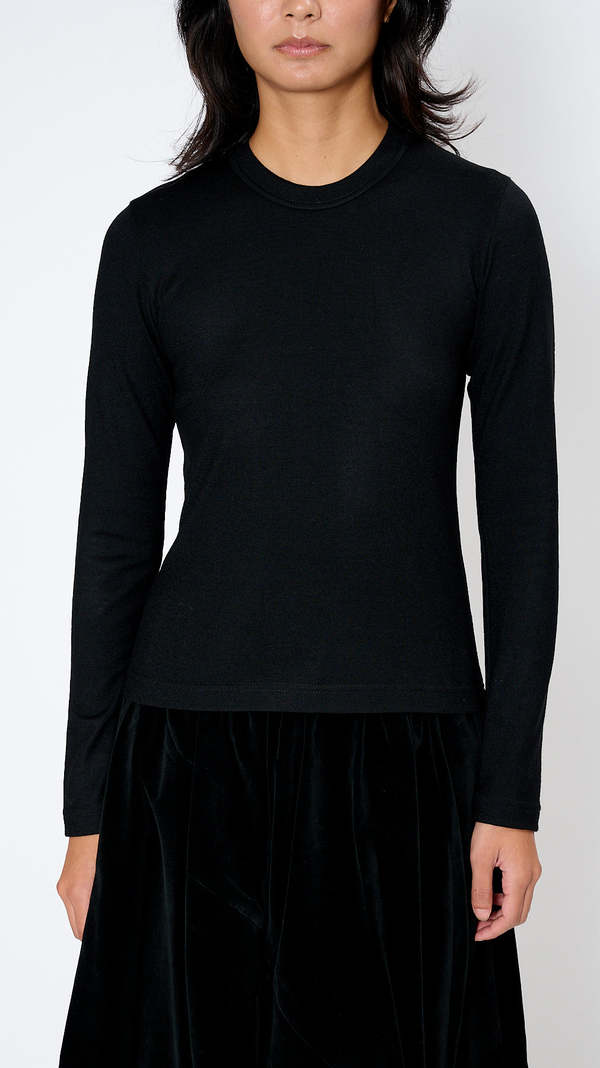 トップス noir kei ninomiya mesh long sleeve Noir Kei Ninomiya Long-Sleeve Sheer T-Shirt In Black - 73