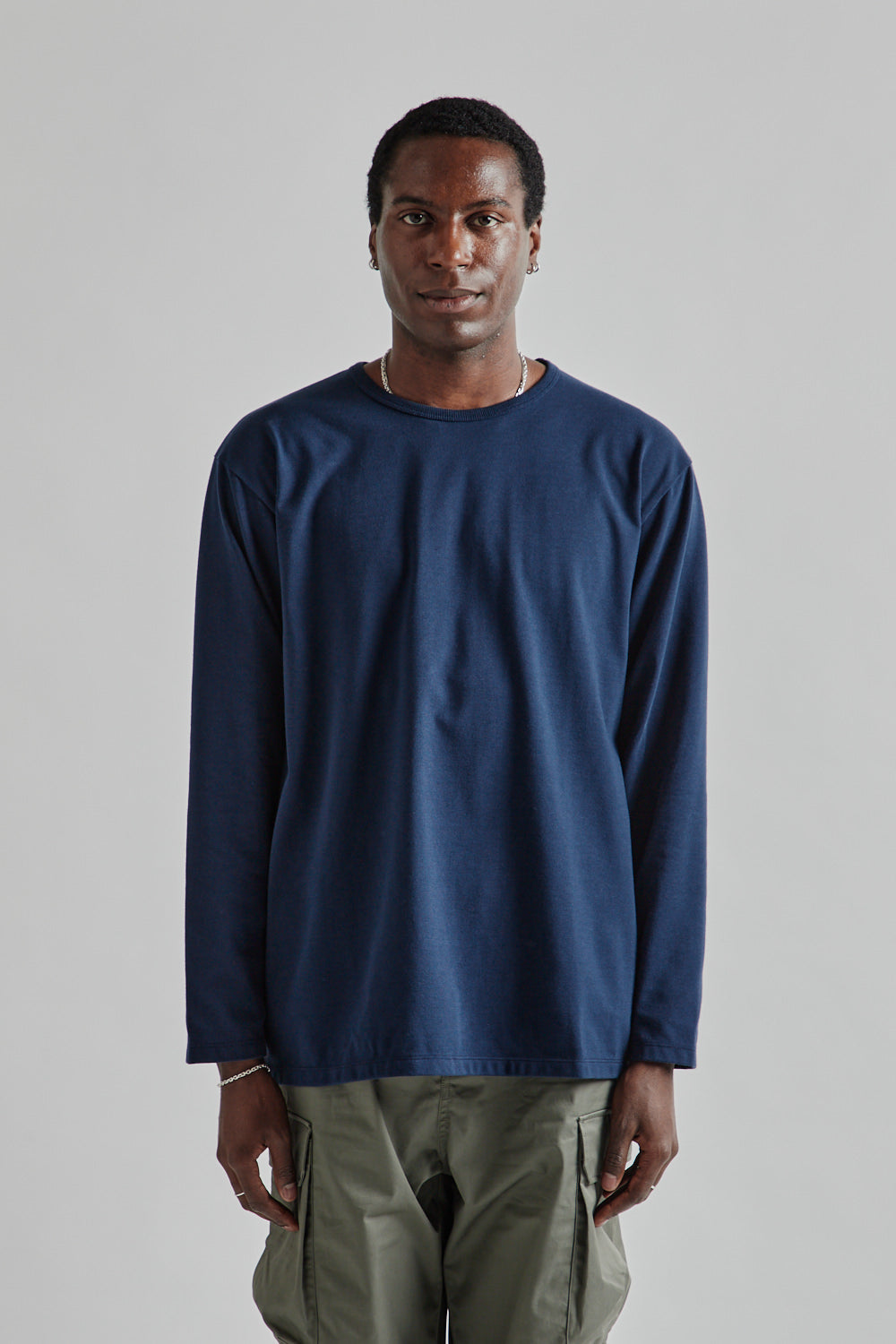 Nanamica COOLMAX Jersey L/S Tee - Navy | Garmentory