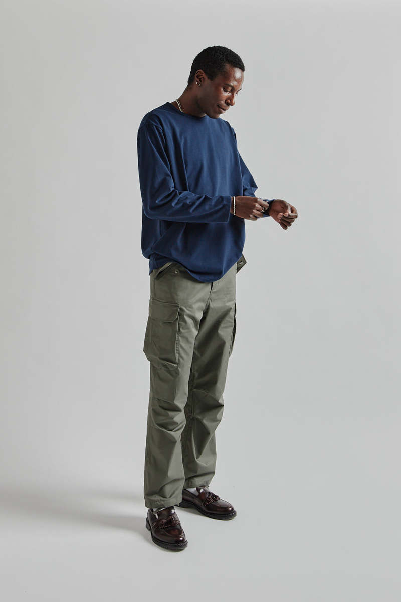 Nanamica COOLMAX Jersey L/S Tee - Navy