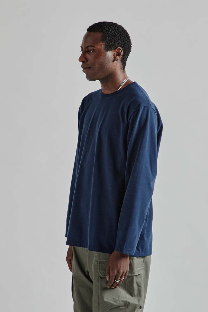 Nanamica COOLMAX Jersey L/S Tee - Navy