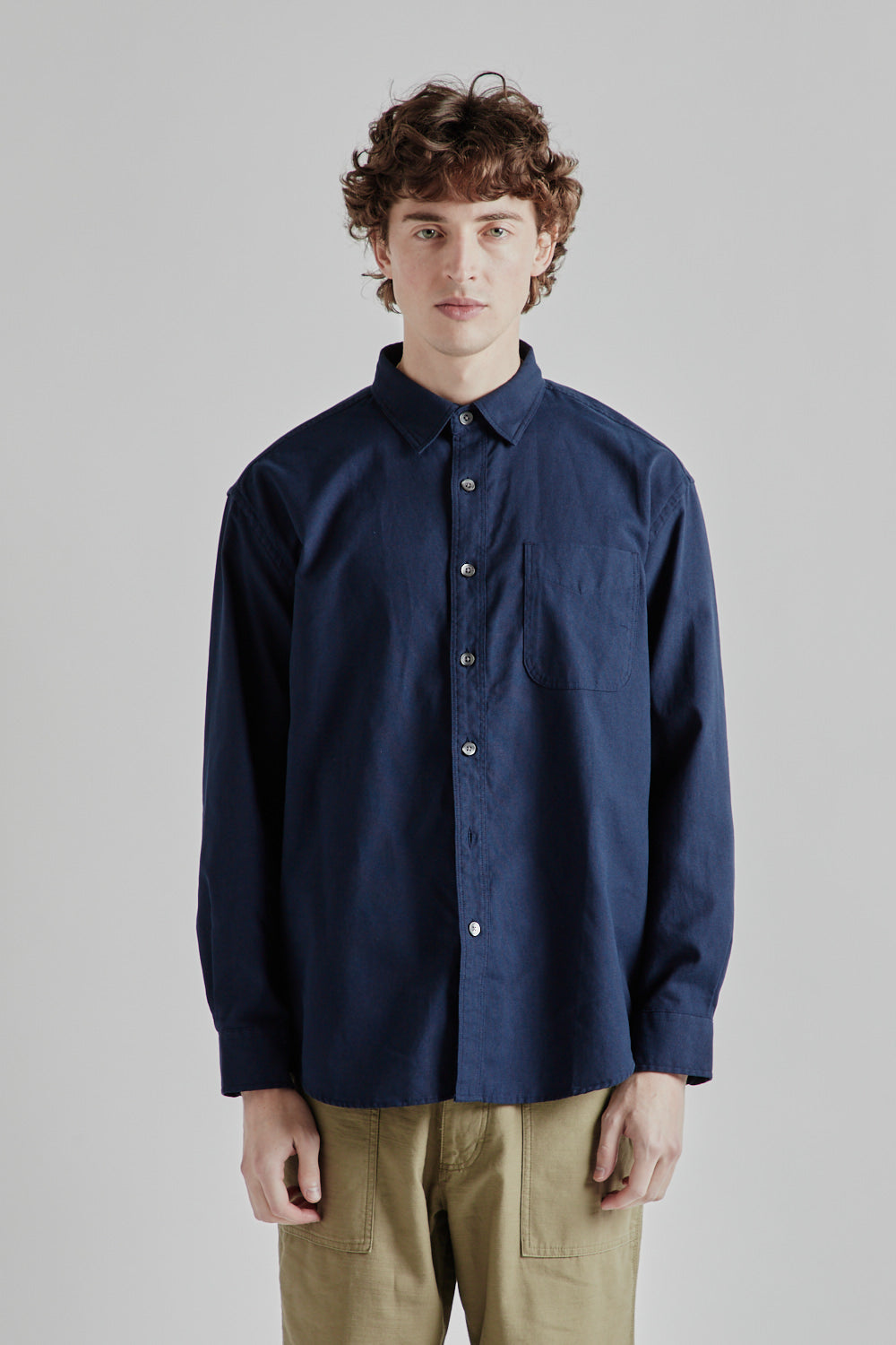 FRIZMWORKS OG Oxford Oversized Shirt - Navy | Garmentory