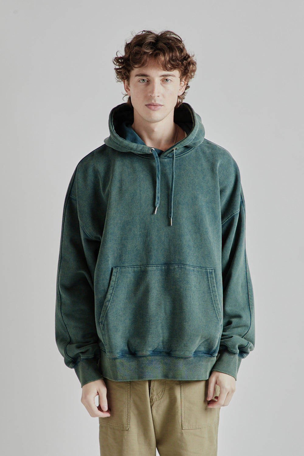 パーカー・フーディ FRIZMWORKS OG VINTAGE DYEING PULLOVER HOODY DARK GREEN FZWO FrizmWORKS OG Vintage Dye Pullover Hoody | Dark Green