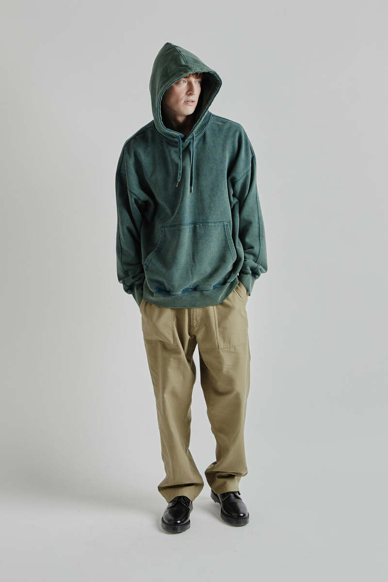 パーカー・フーディ FRIZMWORKS OG VINTAGE DYEING PULLOVER HOODY OLIVE FZWOGTS11 US ARMED FORCES POP OVER HOODIE - OLIVE - THE GREAT DIVIDE