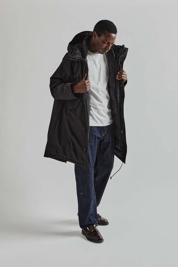 Nanamica GORE-TEX Long Down Coat - Black | Garmentory