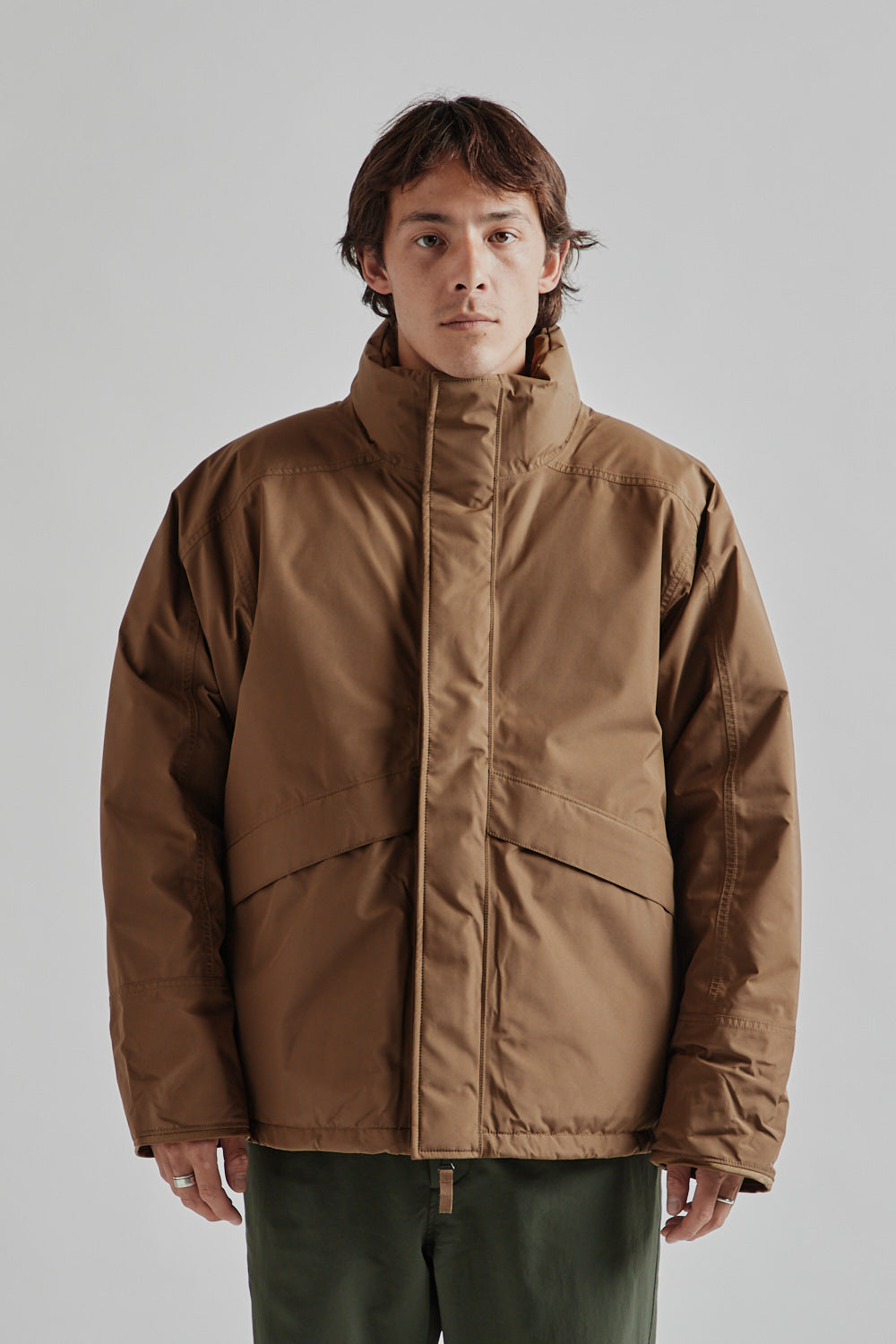 Nanamica -Tex Short Down Jacket - Wet Sand | Garmentory