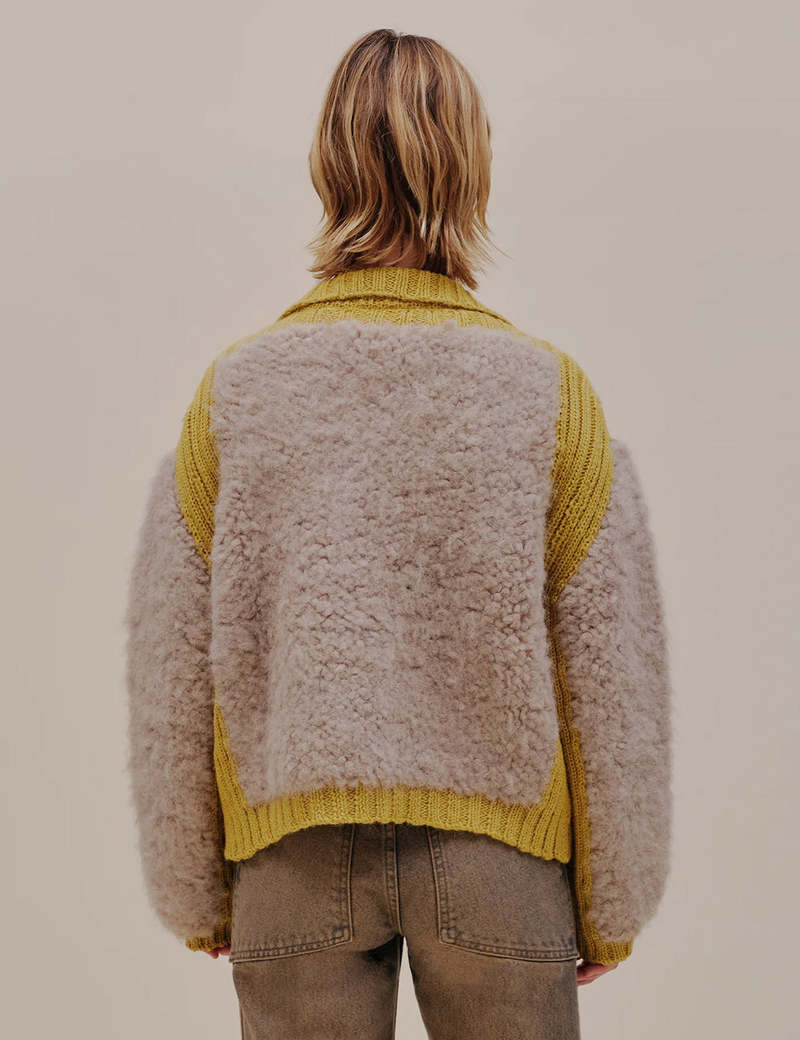ECKHAUS LATTA Teddy Cardigan - Daffodil