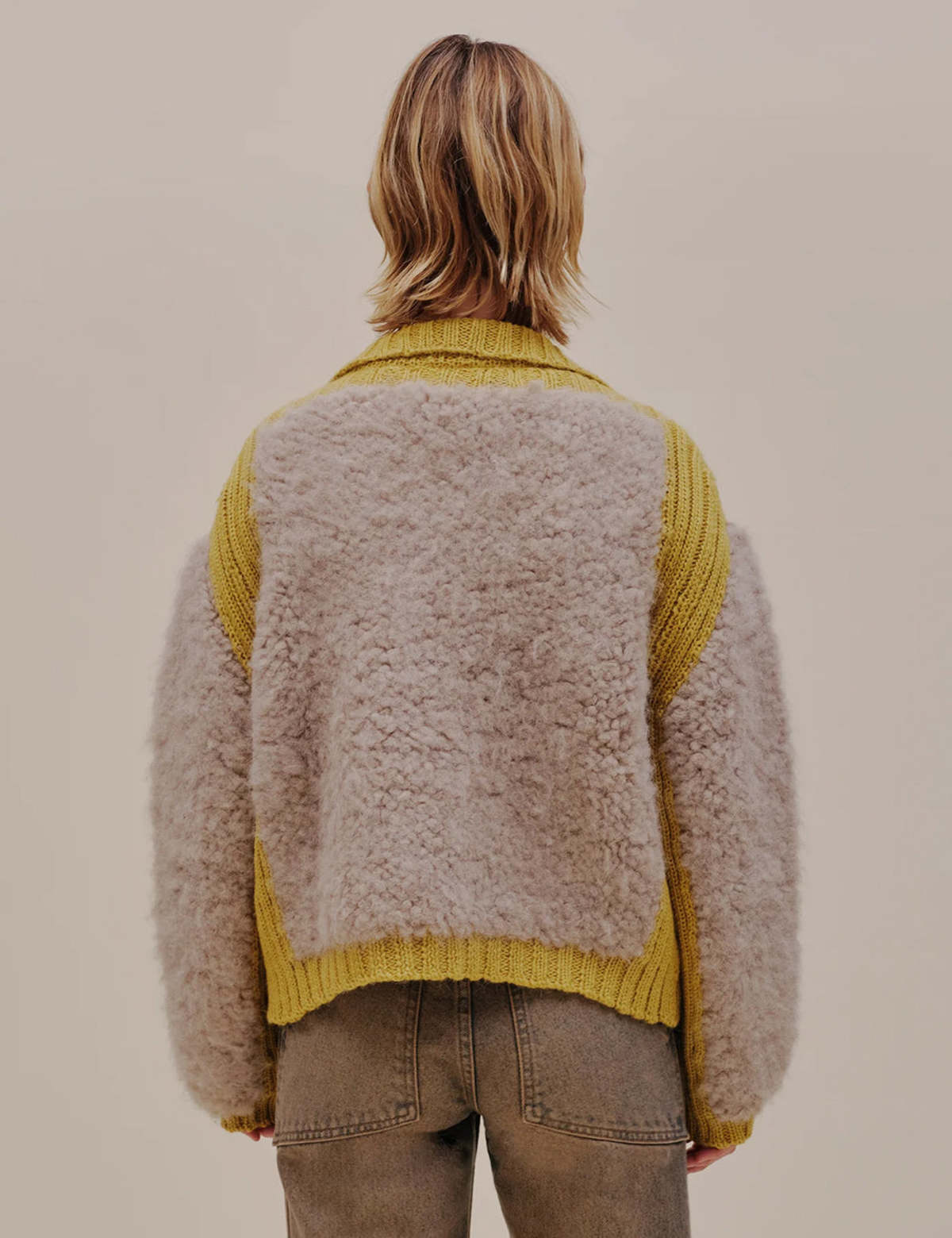 ECKHAUS LATTA Teddy Cardigan - Daffodil - Image 4 of 6