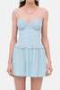 For Love & Lemons Marlowe Mini Dress - Light Blue - Thumbnail 1