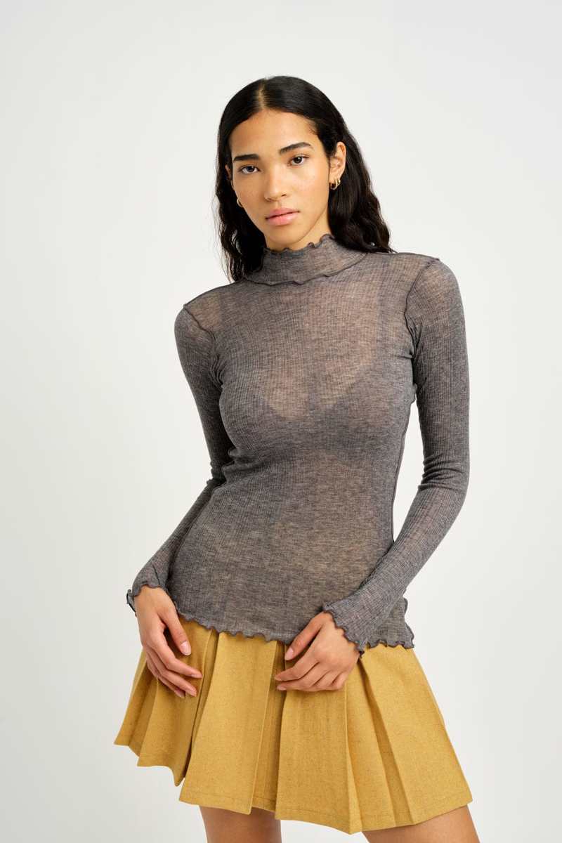 Eliza Faulkner Jane Turtleneck - Dark Grey Eliza Faulkner Jane Turtleneck - Dark Grey