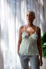 Erica Tanov Gilda Petal Silk Camisole - Jade - Thumbnail 5