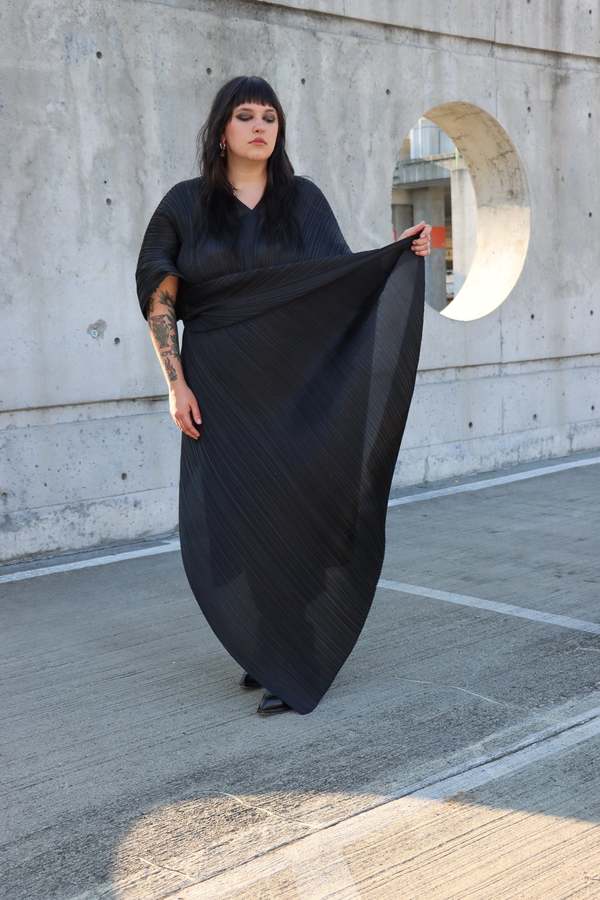 Pleats Please by Issey Miyake Basic Madame T Stole - Black