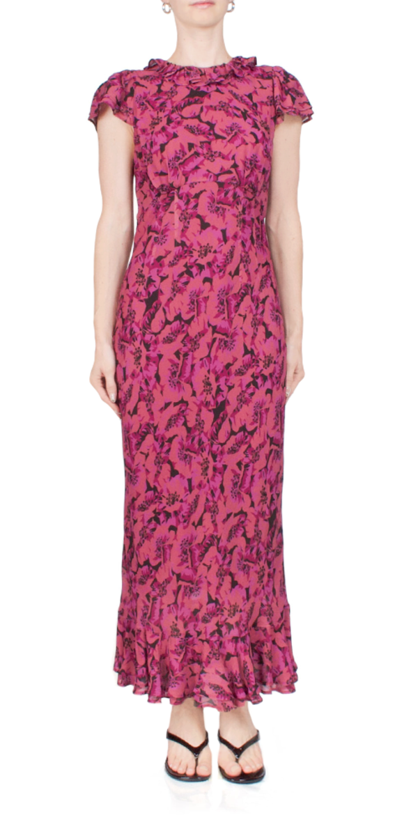 ciao lucia Lili Satin Maxi Dress - Petunia on Garmentory