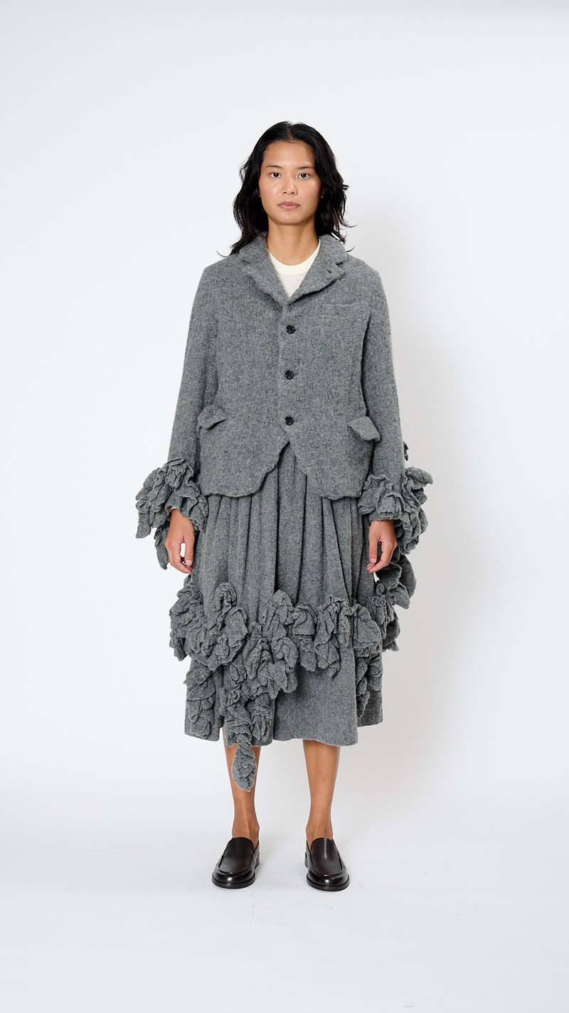 COMME des GARCONS 20Aw Ruffle Wool Jacket Women Size SS(XS