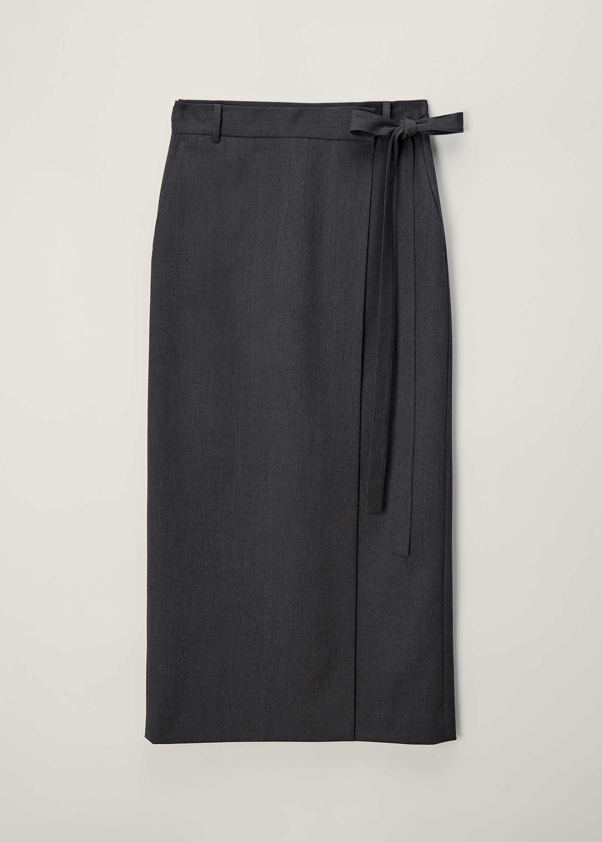 [LOW CLASSIC] / ☆ 25SS PLEATS WRAP SKIRT / CHARCOAL Low Classic pleat-detail Wrap Skirt | Neutrals | FARFETCH