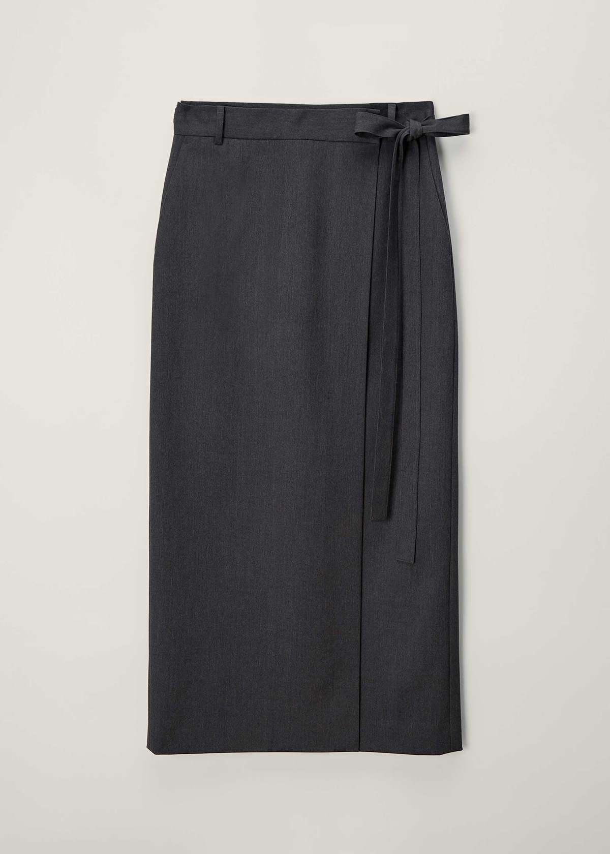Charcoal-Belted-Wrap-Skirt-
