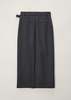 Dunst Belted Wrap Skirt - Charcoal - Thumbnail 2