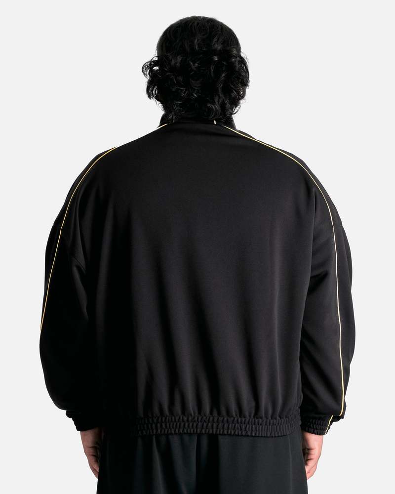 ジャケット・アウター SATIN TRACK JACKET /willy chavarria Willy Chavarria Ruff Rider Track Jacket - Black | Garmentory