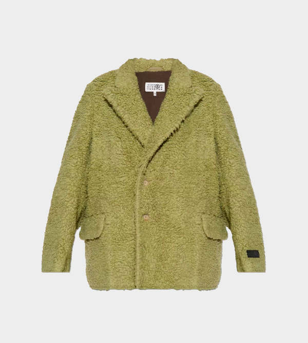 MM6 Maison Margiela Faux Fur Jacket - Green