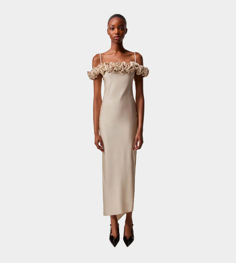 Coperni Ruffle Dress - Beige Coperni Ruffle Dress - Beige