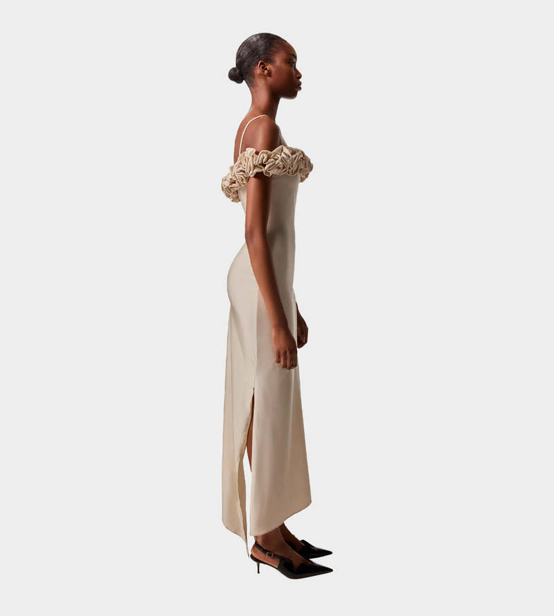 Coperni Ruffle Dress - Beige Coperni Ruffle Dress - Beige