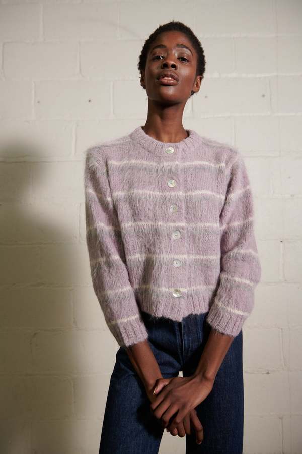 Maria Stanley BRUSHED CARDIgan - radish plaid