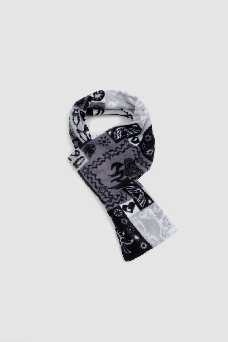 小物 NEIGHBORHOOD BANDANA FLEECE MUFFLER Black Neighborhood Bandana Pattern Fleece Muffler | SVD