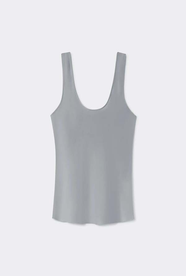 Silk Laundry Scoop Neck Tank - Storm