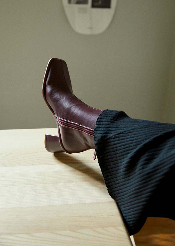 ALOHAS West Ankle Boots Burgundy on Garmentory