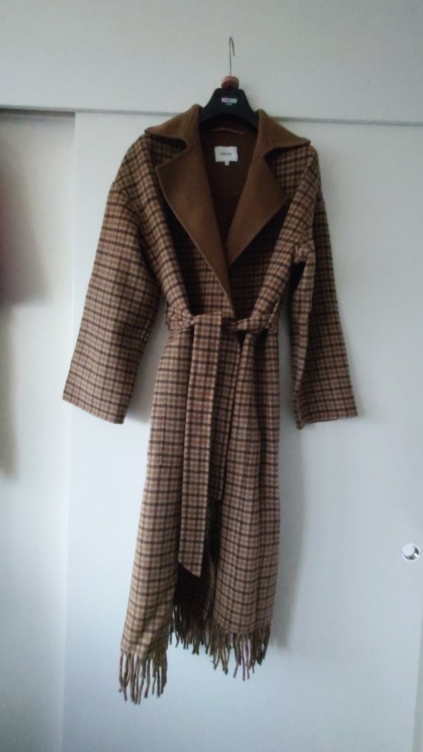 Nanushka Alamo coat - Brown Check