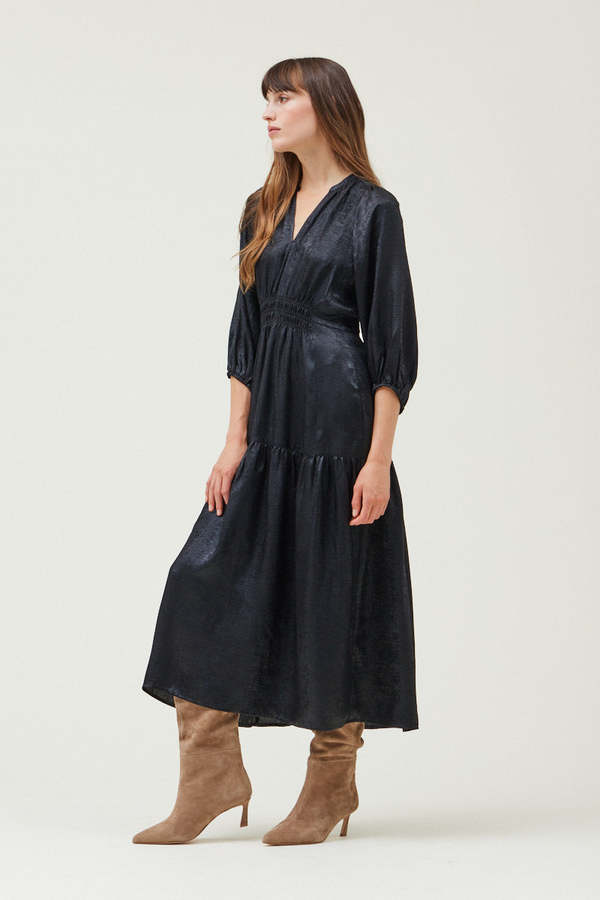 knee length dresses for ladies 3/4 Sleeve Boatneck Midi Sheath Dress | Sheath Dress main image 1