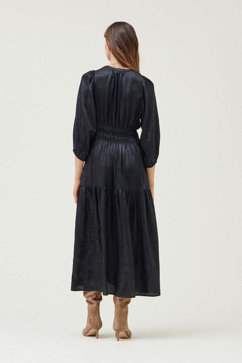 knee length dresses for ladies 3/4 Sleeve Black Dress  Miss Modestee