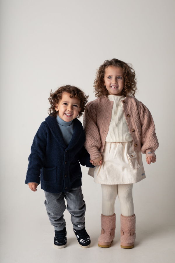 Kids Donsje Irfi Boots - Vintage Pink Sheep Wool