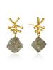 Shyla London Nuria Raw Crystal Earrings - Smoky - Thumbnail 1