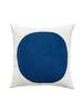 Happy French Gang Indigo Moon & White Pillow 28x28in - Thumbnail 1