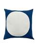Happy French Gang Pillow Cover - White Moon/Indigo  - Thumbnail 1