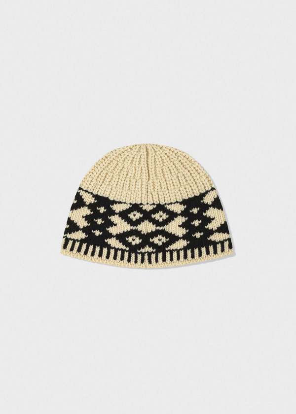 帽子 LOW CLASSIC JACQUARD BUCKET BEANIE LOW CLASSIC Jacquard Beanie - Beige | Garmentory