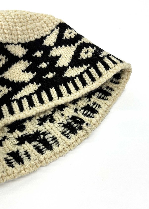 LOW CLASSIC Jacquard Beanie - Beige | Garmentory