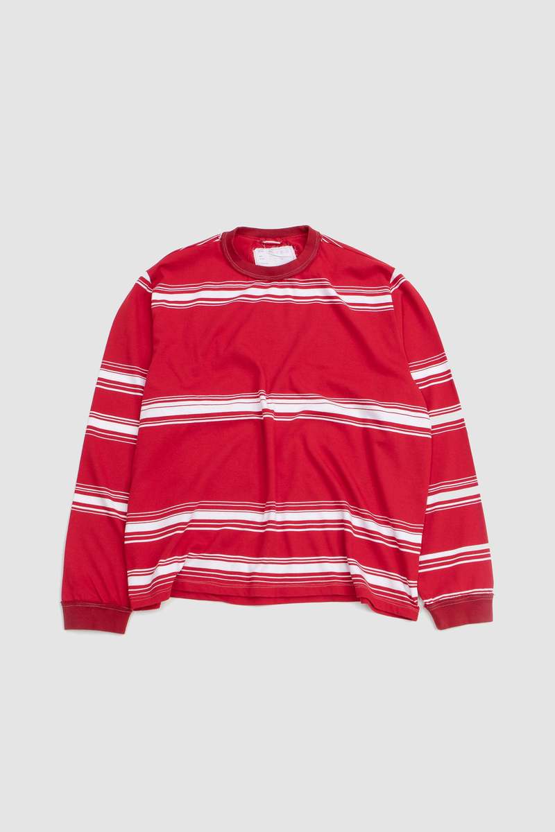 Camiel Fortgens LS Heavy Jersey Big Tee - Stripe Red/White
