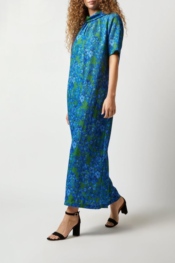 Ann Mashburn Luisa Dress - Green/Blue